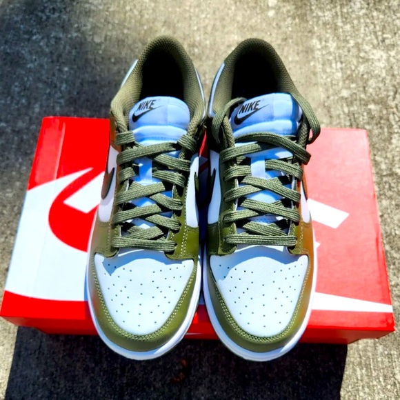 🫒🥑🍸 Nike Dunk Low Medium Olive Sz 7W / 5.5M 🍸🫒🥑 - Picture 3 of 5